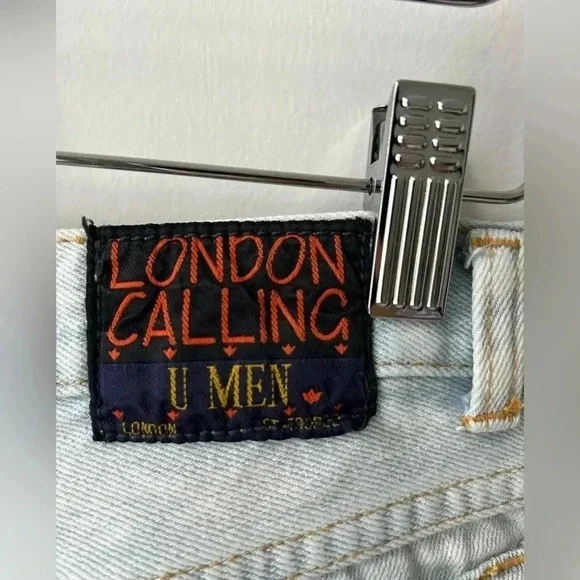 Vintage London Calling Jeans High Waist Tapered Light Wash Mom Jeans England - Picture 11 of 14